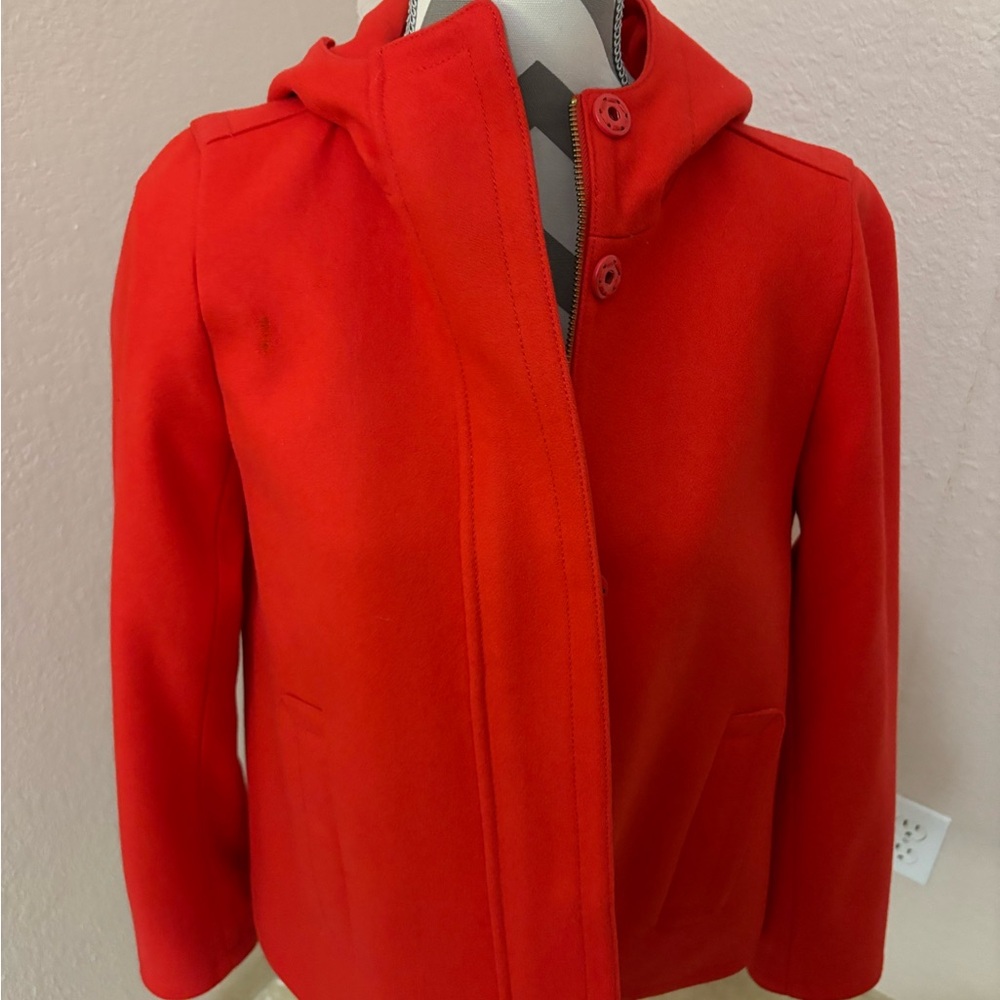J Crew Hooded swing jacket Size 4